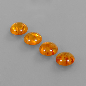 Gemas de ámbar naranja natural de  ct, transparente, transparente / translúcido