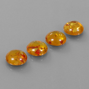 Gemas de ámbar naranja natural de  ct, transparente, transparente / translúcido