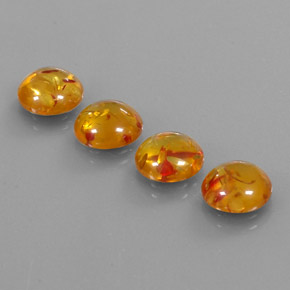 Gemas de ámbar naranja natural de  ct, transparente, transparente / translúcido