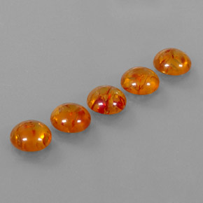 Gemas de ámbar naranja natural de  ct, transparente, transparente / translúcido