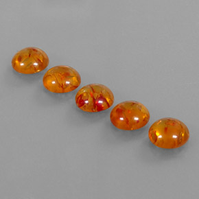 Gemas de ámbar naranja natural de  ct, transparente, transparente / translúcido