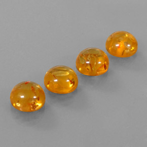Gemas de ámbar naranja natural de  ct, transparente, transparente / translúcido
