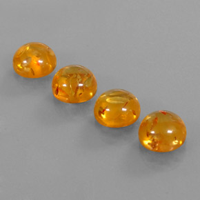 Gemas de ámbar naranja natural de  ct, transparente, transparente / translúcido