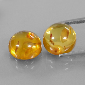 Gemas de ámbar naranja natural de  ct, transparente, transparente / translúcido