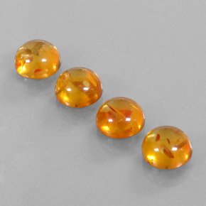 Gemas de ámbar naranja natural de  ct, transparente, transparente / translúcido