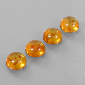 Gemas de ámbar naranja natural de  ct, transparente, transparente / translúcido