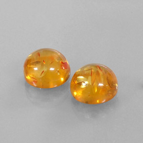Gemas de ámbar naranja natural de  ct, transparente, transparente / translúcido
