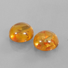Gemas de ámbar naranja natural de  ct, transparente, transparente / translúcido