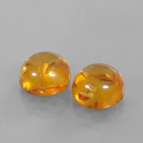 Gemas de ámbar naranja natural de  ct, transparente, transparente / translúcido