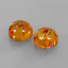 Gemas de ámbar naranja natural de  ct, transparente, transparente / translúcido