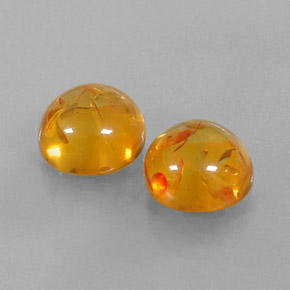 Gemas de ámbar naranja natural de  ct, transparente, transparente / translúcido