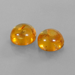 Gemas de ámbar naranja natural de  ct, transparente, transparente / translúcido