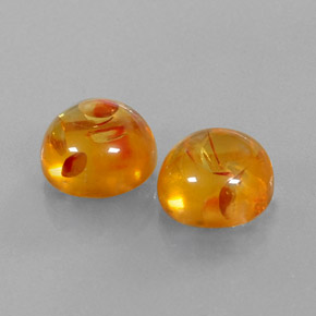 Gemas de ámbar naranja natural de  ct, transparente, transparente / translúcido