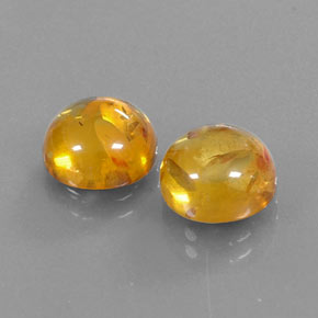 Gemas de ámbar naranja natural de  ct, transparente, transparente / translúcido