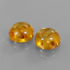 Gemas de ámbar naranja natural de  ct, transparente, transparente / translúcido