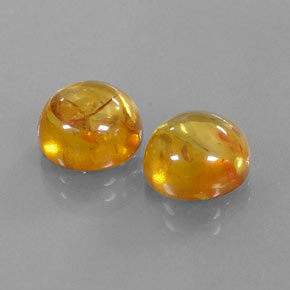Gemas de ámbar naranja natural de  ct, transparente, transparente / translúcido