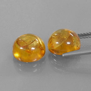 Gemas de ámbar naranja natural de  ct, transparente, transparente / translúcido