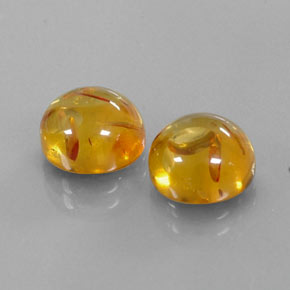 Gemas de ámbar naranja natural de  ct, transparente, transparente / translúcido