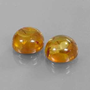 Gemas de ámbar naranja natural de  ct, transparente, transparente / translúcido