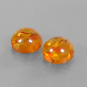 Gemas de ámbar naranja natural de  ct, transparente, transparente / translúcido