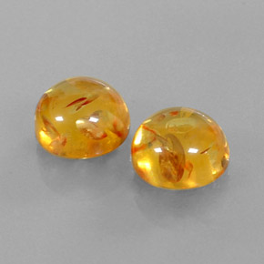 Gemas de ámbar naranja natural de  ct, transparente, transparente / translúcido