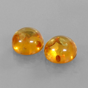 Gemas de ámbar naranja natural de  ct, transparente, transparente / translúcido