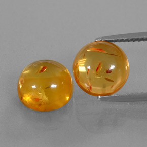 Gemas de ámbar naranja natural de  ct, transparente, transparente / translúcido