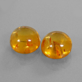 Gemas de ámbar naranja natural de  ct, transparente, transparente / translúcido