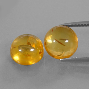 Gemas de ámbar naranja natural de  ct, transparente, transparente / translúcido