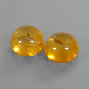Gemas de ámbar naranja natural de  ct, transparente, transparente / translúcido
