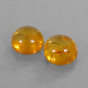 Gemas de ámbar naranja natural de  ct, transparente, transparente / translúcido