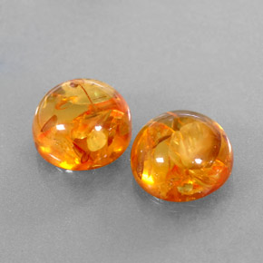 Gemas de ámbar naranja natural de  ct, transparente, transparente / translúcido