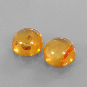 Gemas de ámbar naranja natural de  ct, transparente, transparente / translúcido