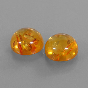 Gemas de ámbar naranja natural de  ct, transparente, transparente / translúcido