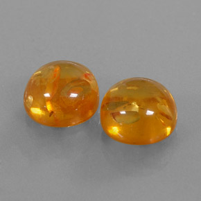 Gemas de ámbar naranja natural de  ct, transparente, transparente / translúcido