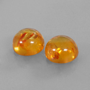 Gemas de ámbar naranja natural de  ct, transparente, transparente / translúcido