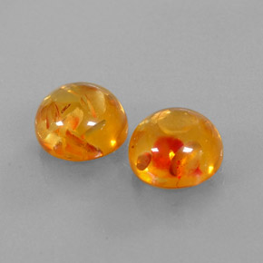 Gemas de ámbar naranja natural de  ct, transparente, transparente / translúcido