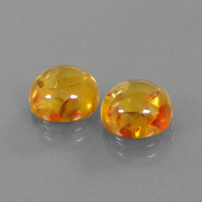 Gemas de ámbar naranja natural de  ct, transparente, transparente / translúcido