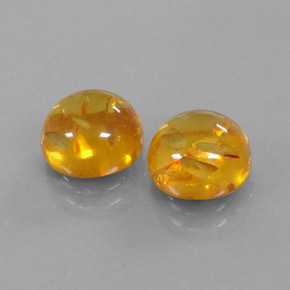 Gemas de ámbar naranja natural de  ct, transparente, transparente / translúcido