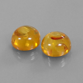 Gemas de ámbar naranja natural de  ct, transparente, transparente / translúcido