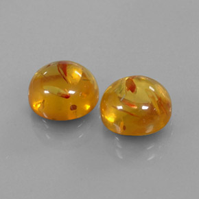 Gemas de ámbar naranja natural de  ct, transparente, transparente / translúcido