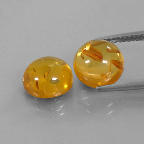 Gemas de ámbar naranja natural de  ct, transparente, transparente / translúcido