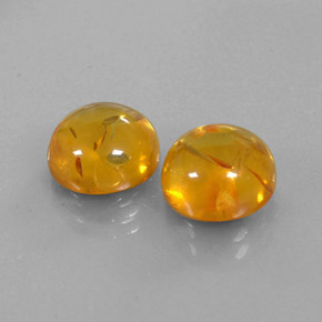 Gemas de ámbar naranja natural de  ct, transparente, transparente / translúcido