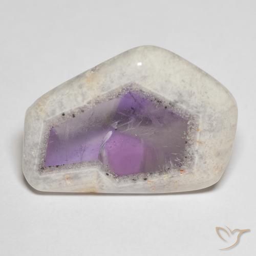 24.91ct Natural Multicolor Rebanada de geoda de amatista, Elegante, Transparente