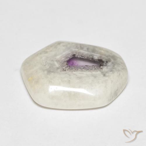 Rebanada de geoda de amatista Multicolor natural de 9.18 ct, Elegante, Transparente