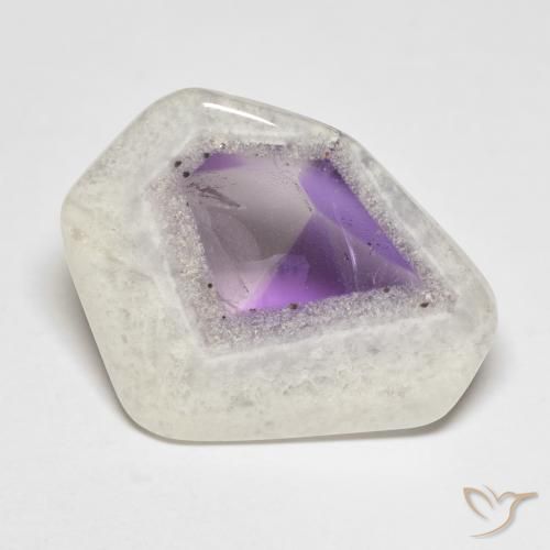 15.24ct Natural Multicolor Rebanada de geoda de amatista, Elegante, Transparente