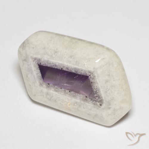 Rebanada de geoda de amatista Multicolor natural de 23.79 ct, Elegante, Transparente