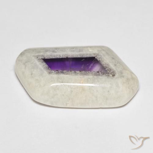 Rebanada de geoda de amatista Multicolor natural de 23.79 ct, Elegante, Transparente