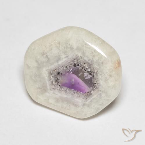 Rebanada de geoda de amatista Multicolor natural de 5.54 ct, Elegante, Transparente