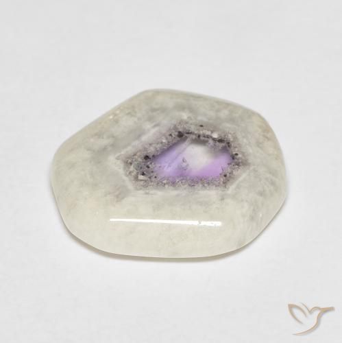 Rebanada de geoda de amatista Multicolor natural de 5.54 ct, Elegante, Transparente
